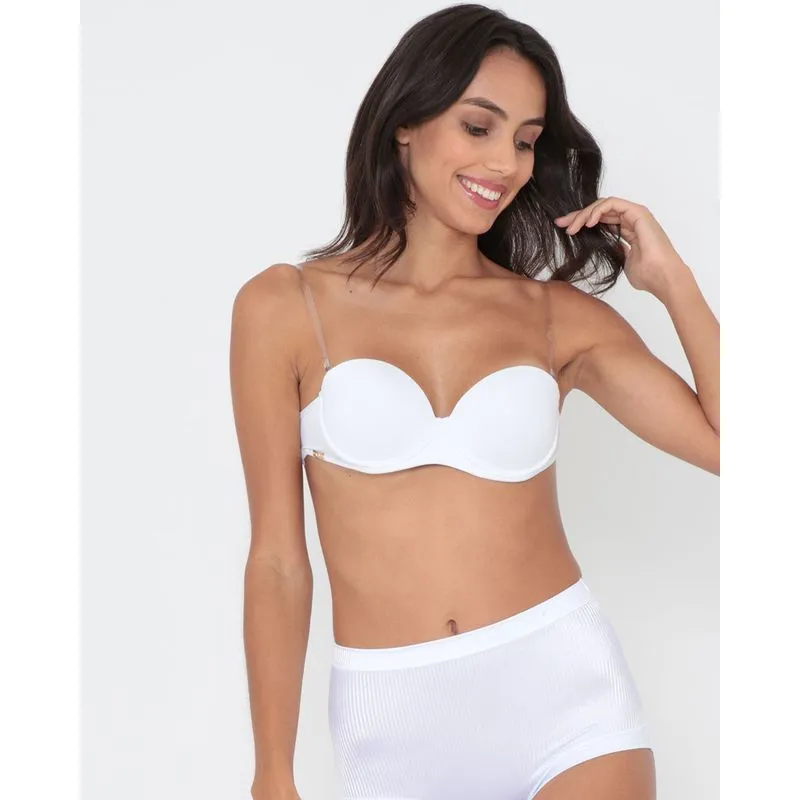 Sutiã Tomara Que Caia Silicone Costas Branco 40