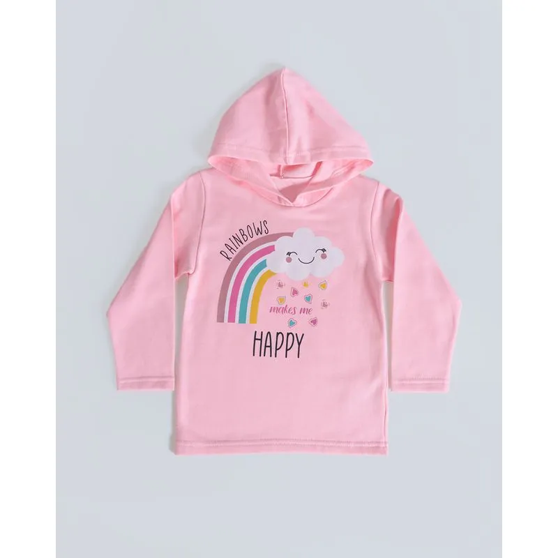 Blusão Bebê Moletom Com Capuz Rosa Claro 3