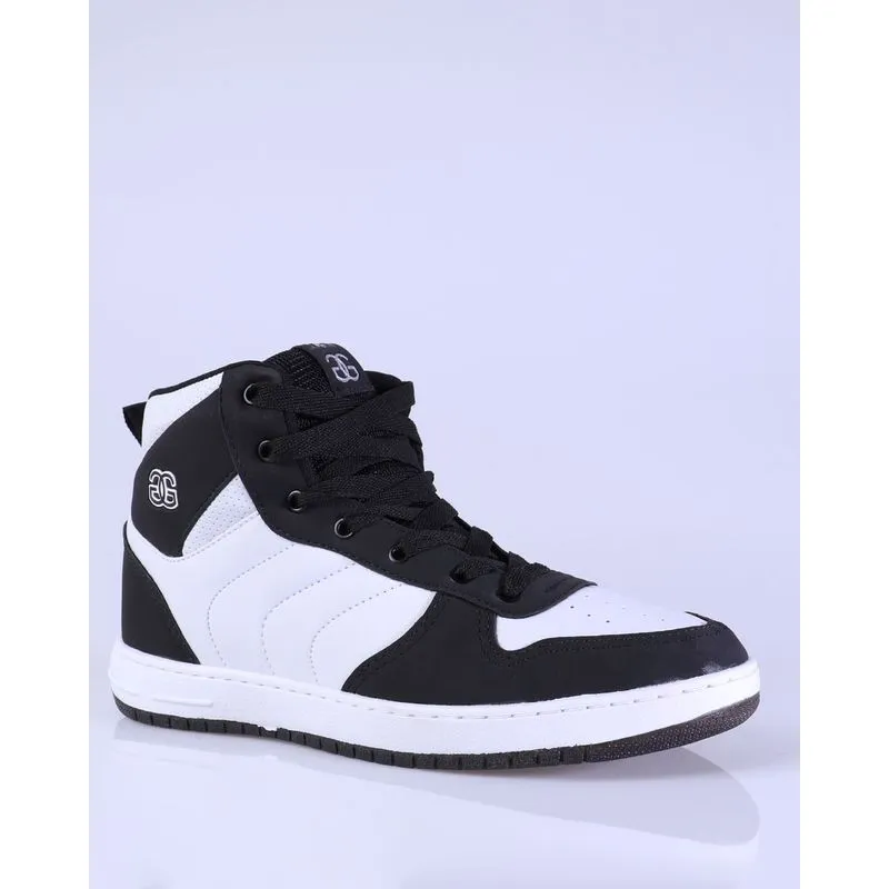 Tênis Masculino Casual Cano Médio Com Recortes Branco 44