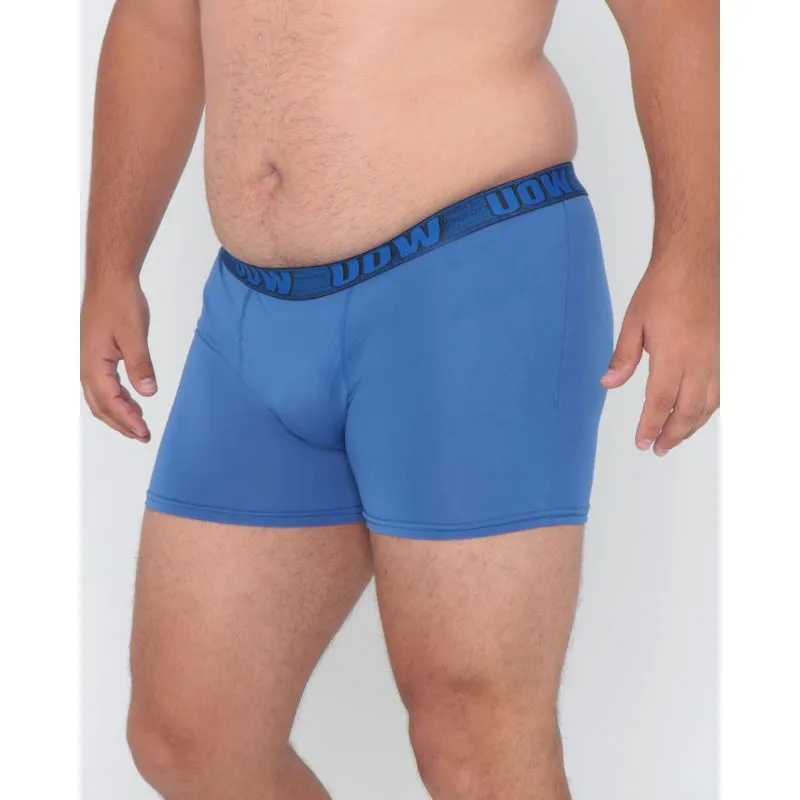 Cueca Plus Size Boxer de Poliéster Azul G2