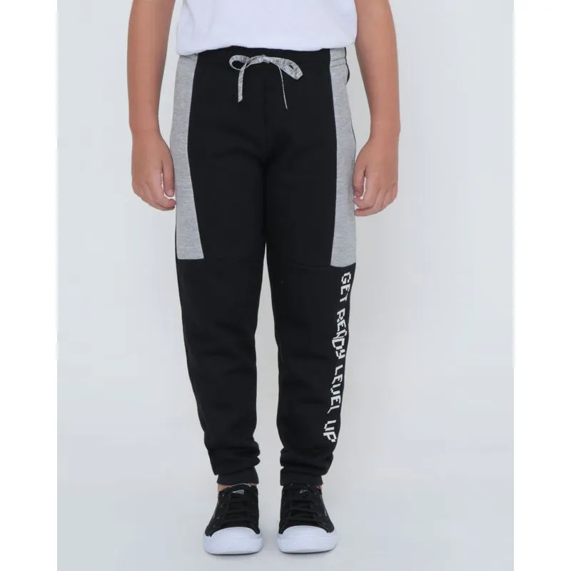 Calça Moletom Infantil Estampa Game Preta 10