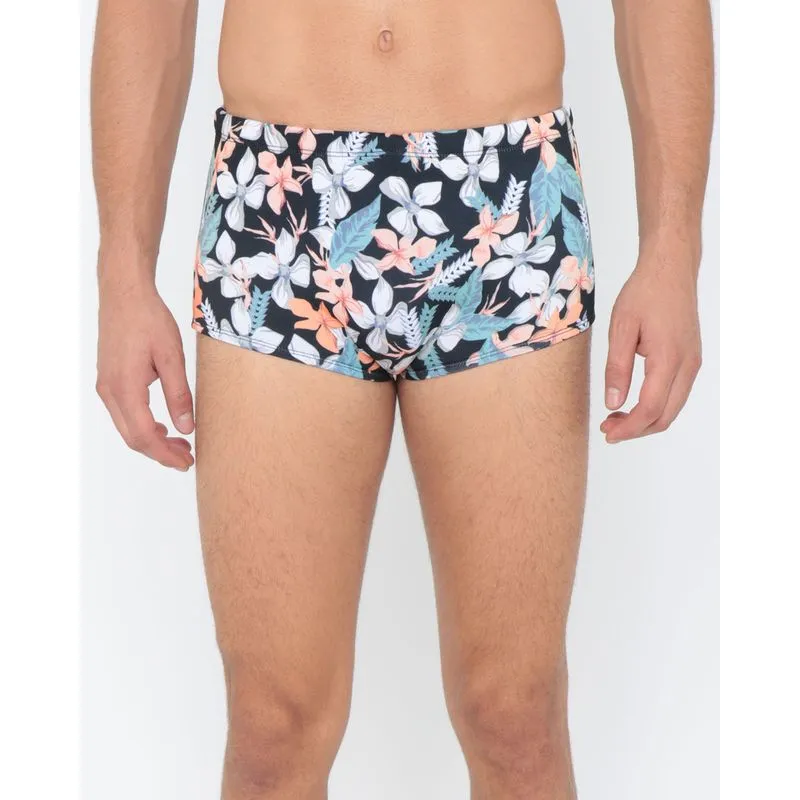 Sunga Com Elástico Floral Preta GG