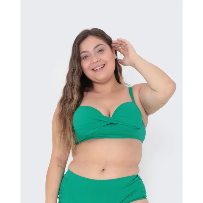 Biquíni Avulso Plus Size Top Com Bojo Verde 48