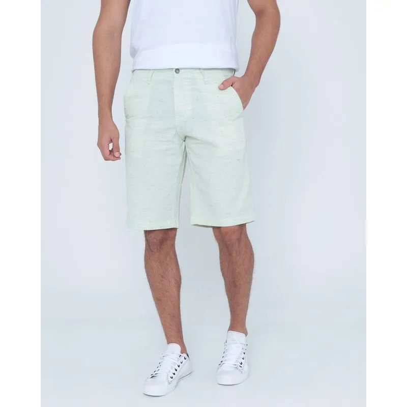 Bermuda Sarja Masculina Básica Riscos Verde 48