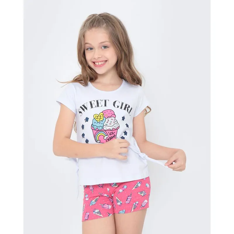 Conjunto Infantil Sorvetes Branco 10