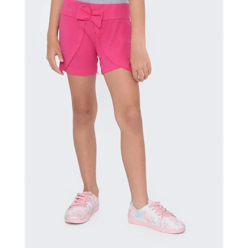 Short Infantil Laço Rosa Pink 8