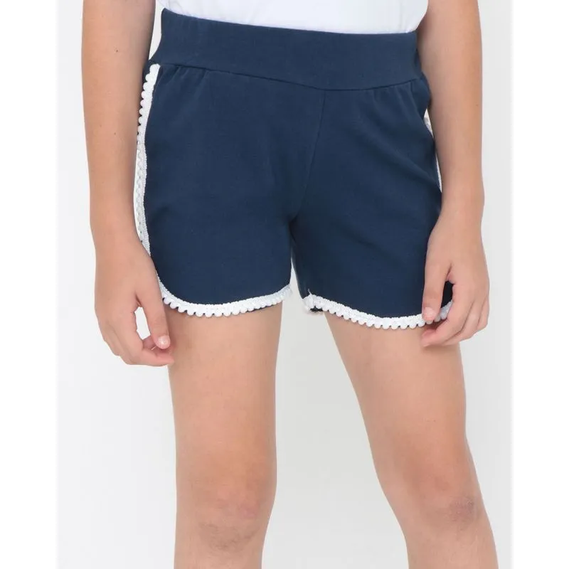 Short Infantil Pompom Azul Marinho 10