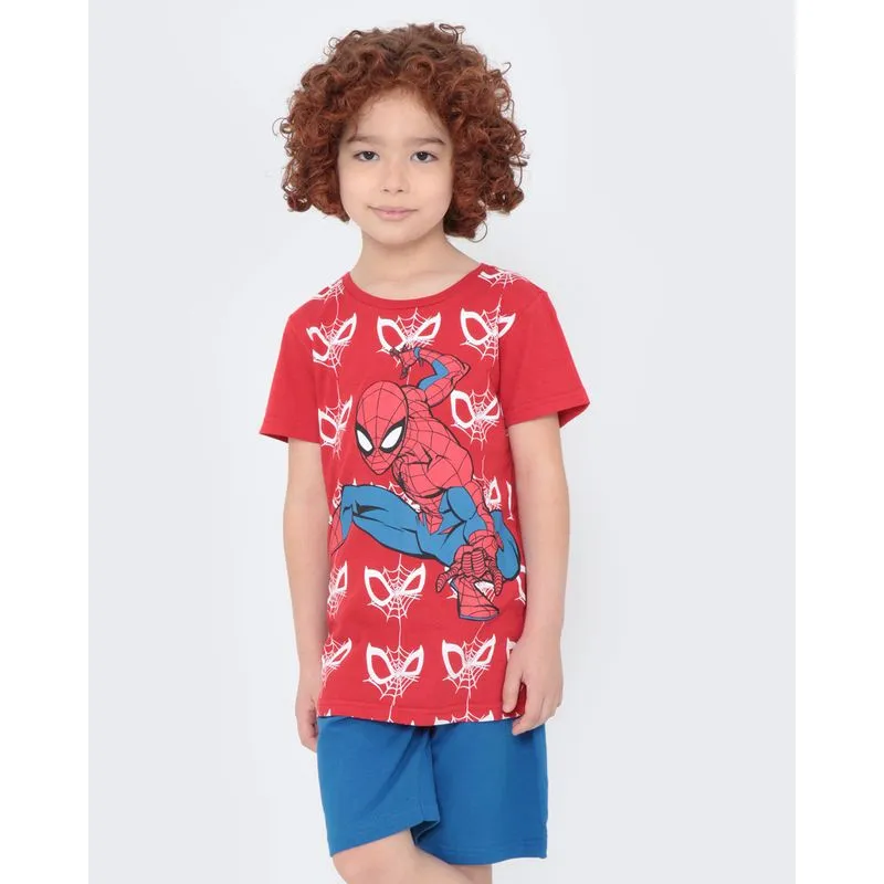 Conjunto Infantil Homem Aranha Marvel Vermelho 6
