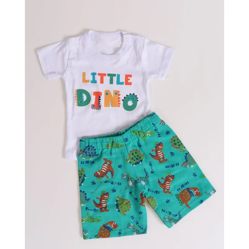 Conjunto Bebê Estampa Dino Branco M