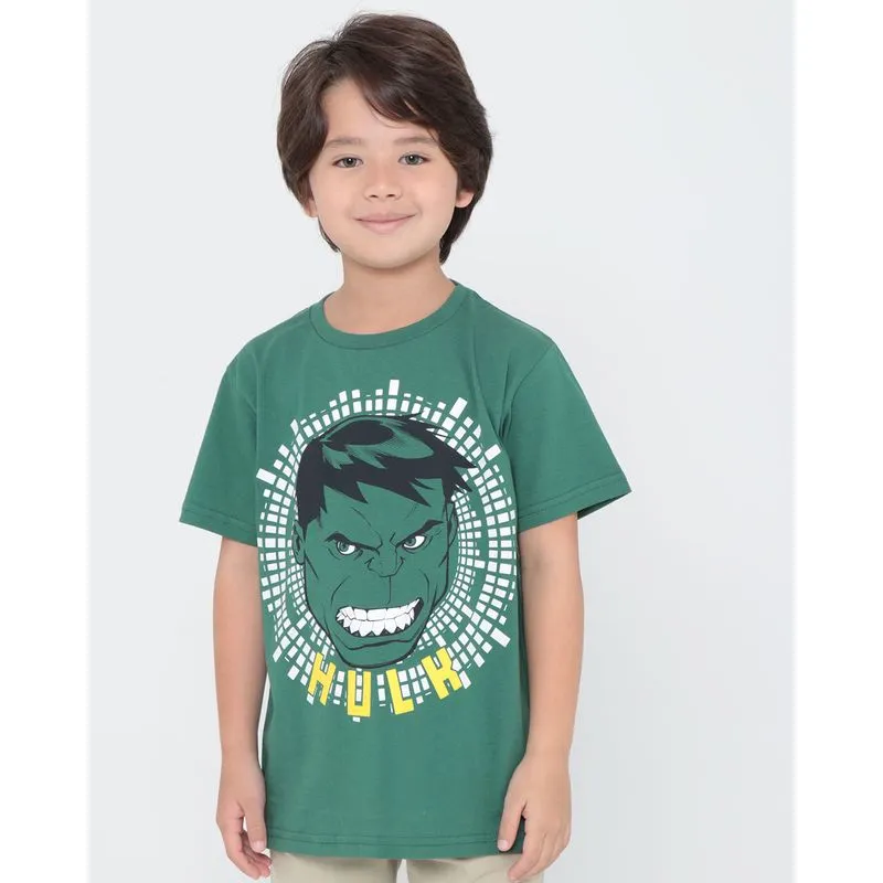Camiseta Infantil Estampa Hulk Marvel Verde 8