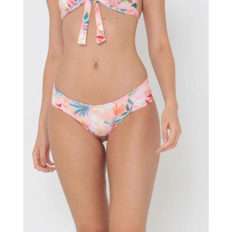 Biquíni Avulso Calcinha Franzido Floral Rosa P