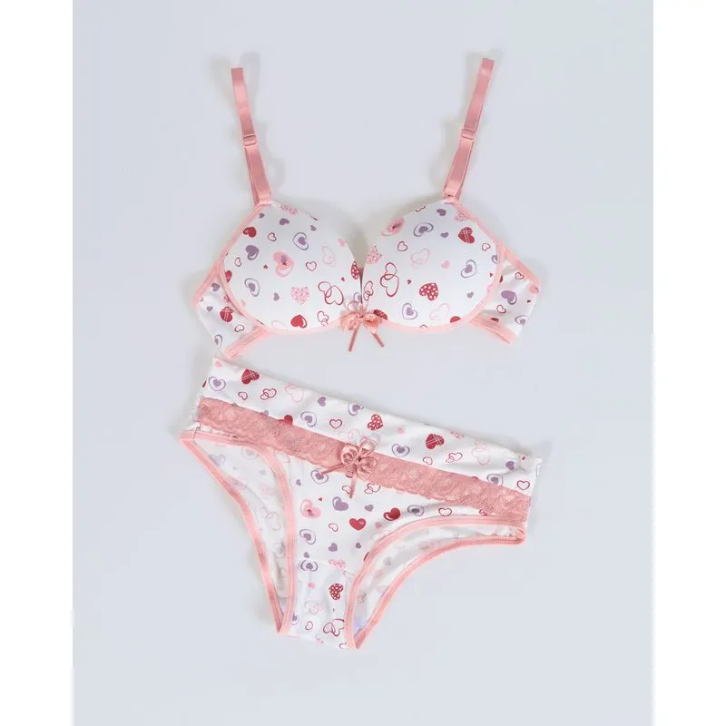 Conjunto Lingerie Juvenil Bojo Rosa Claro M