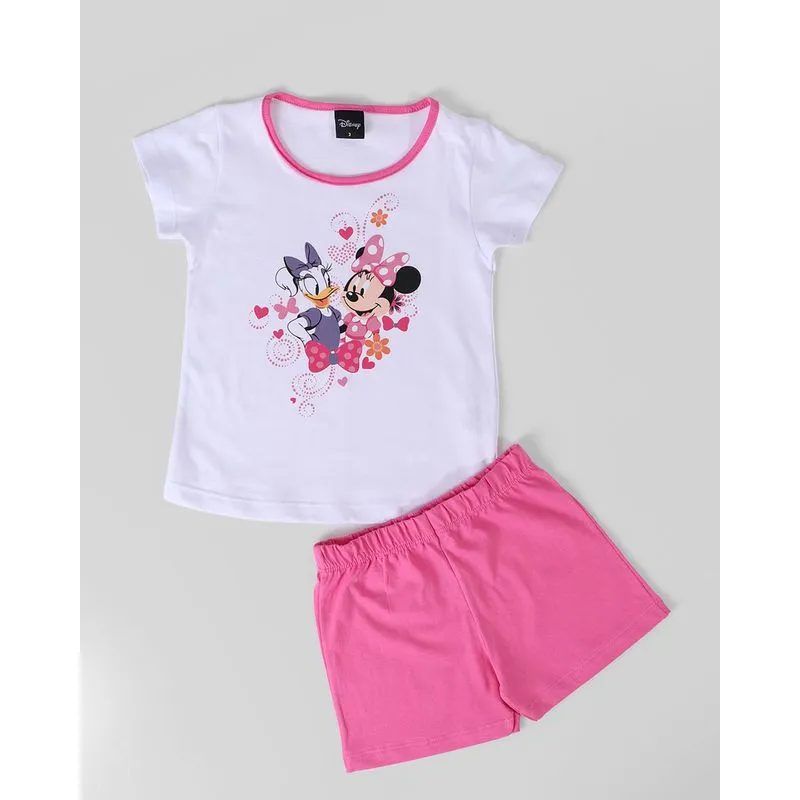 Pijama Bebê Minnie e Margarida Disney Branco 1
