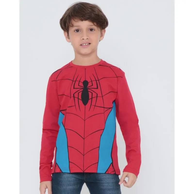 Camiseta Infantil Homem Aranha Marvel Vermelha 8