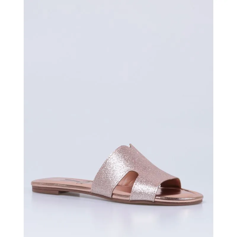 Sandália Rasteira Slide Ouro Vizzano Rosa Claro 33