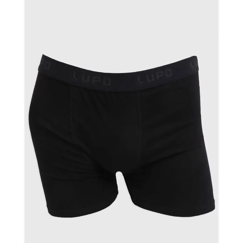 Cueca Masculina Boxer Algodão Lupo Preta P