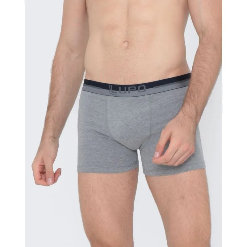 Cueca Boxer Algodão Lupo Cinza P