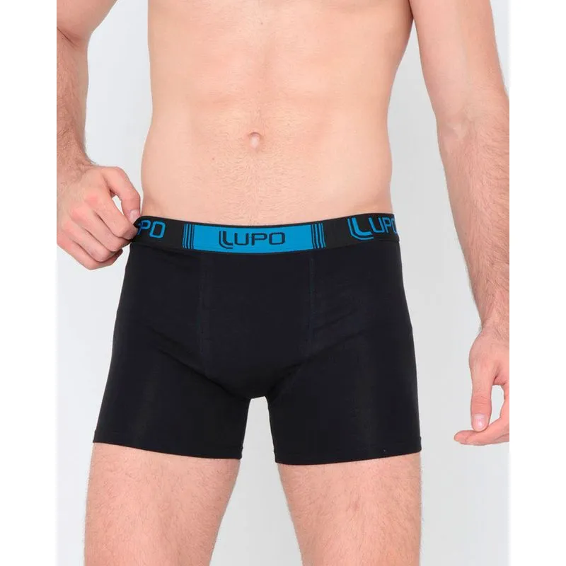 Cueca Boxer Algodão Lupo Preta G