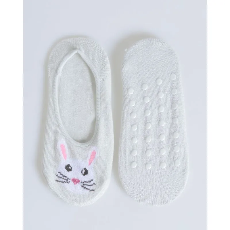 Meia Sapatilha Infantil Antiderrapante Off White 23 A 26