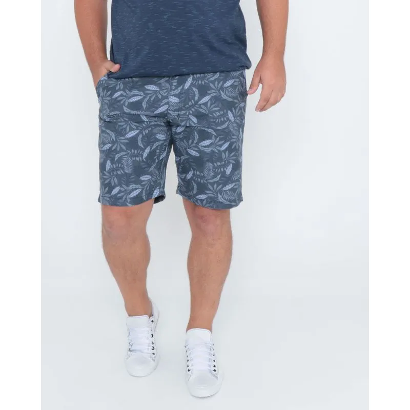 Bermuda Sarja Masculina Plus Size Estampa Azul 54