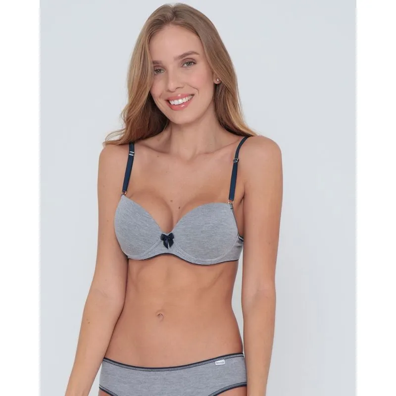 Sutiã Avulso Push Up Mescla Cinza 44