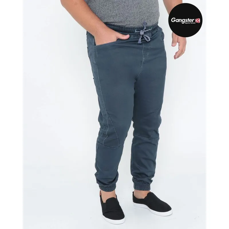 Calça Masculina Plus Size Jogger Gangster Cinza G4
