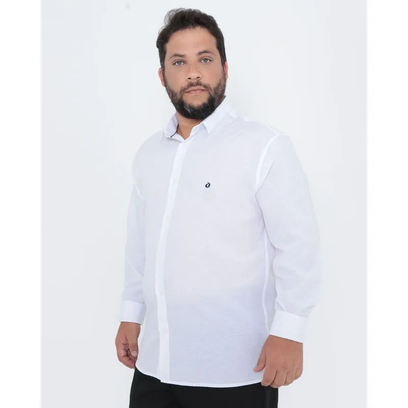 Camisa Plus Size Social Branca 5