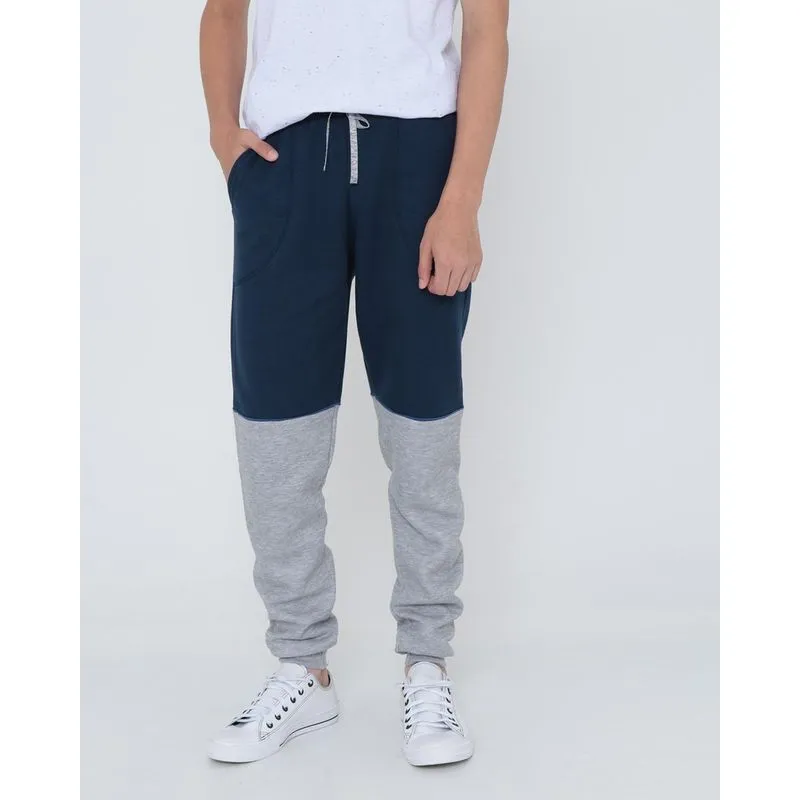 Calça Juvenil Moletom Jogger Azul Marinho 14