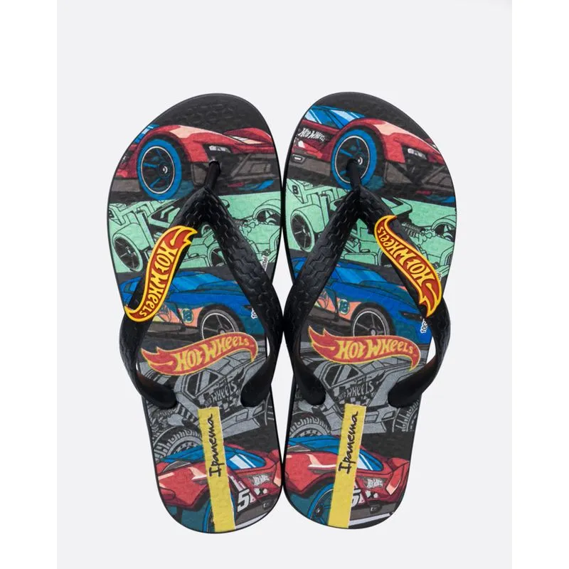 Chinelo Ipanema Infantil Hot Wheels Preto 21/22
