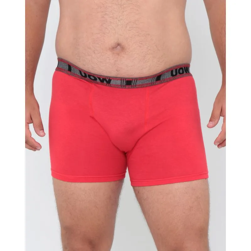 Cueca Plus Size Boxer de Algodão Vermelha G2