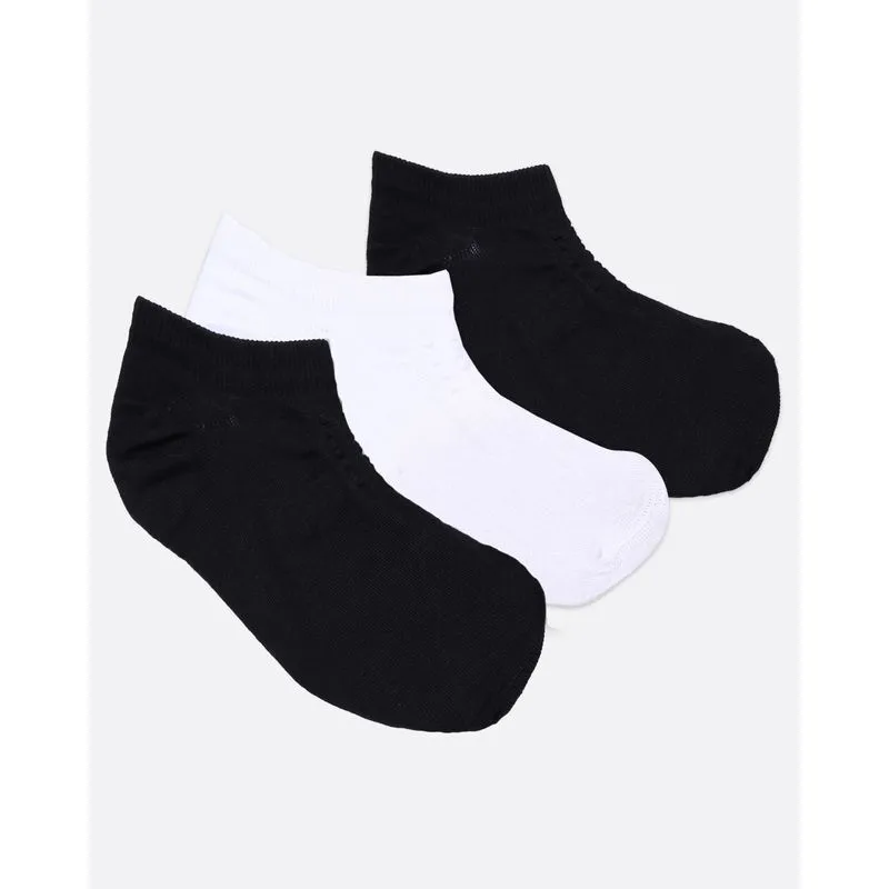 Kit 3 Pares De Meia Invisível Preto Branco 38 A 43