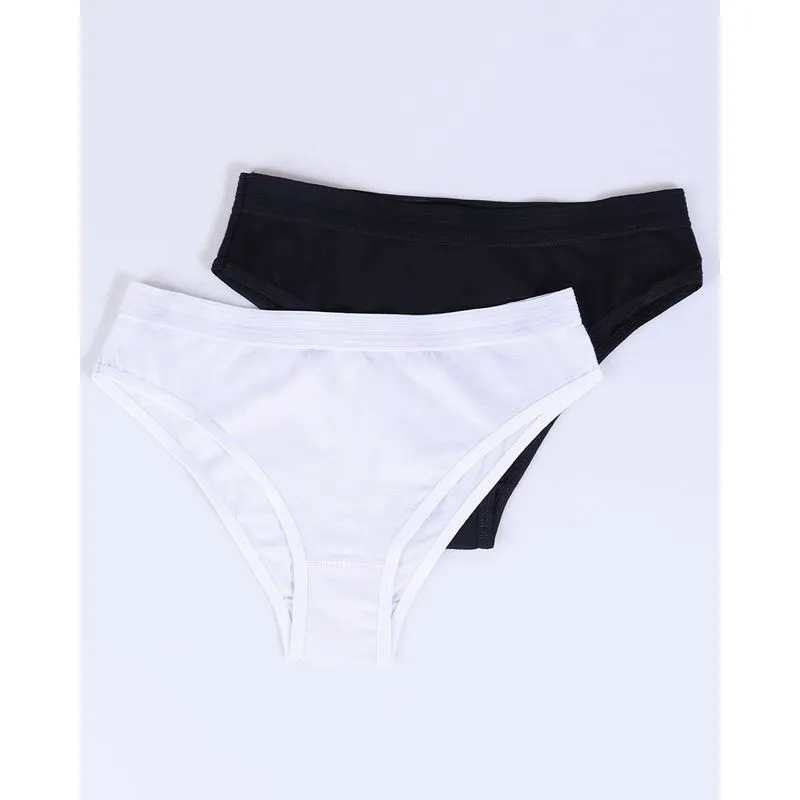 Kit 2 Calcinhas Tanga Preta E Branca G