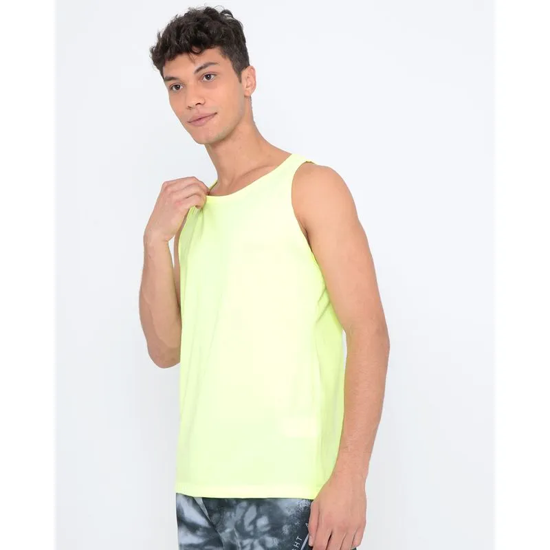 Regata Masculina Básica Lisa Neon Amarela M