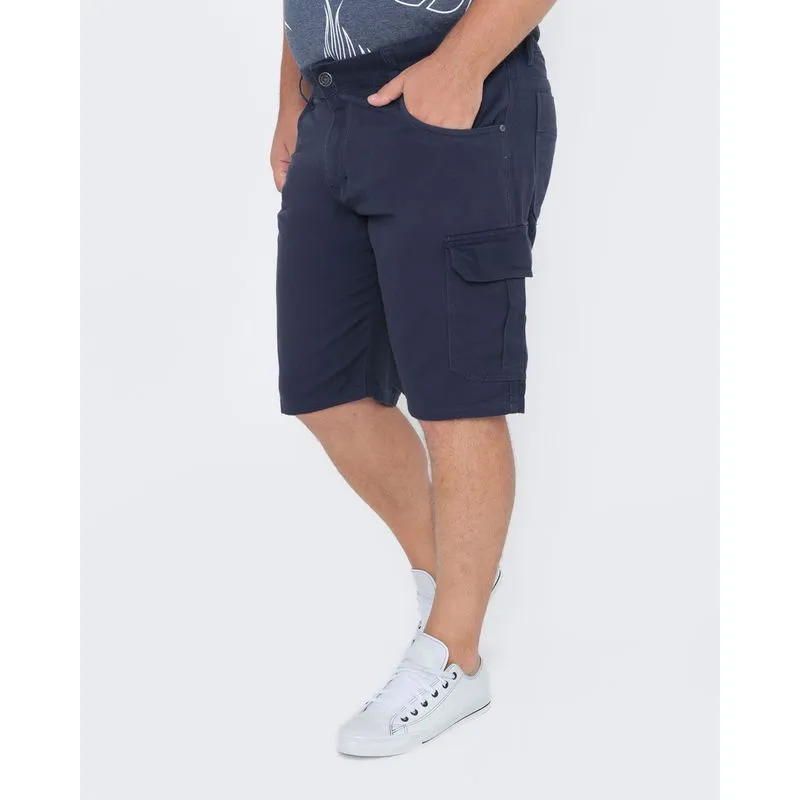 Bermuda Sarja Plus Size Cargo Marinho 50