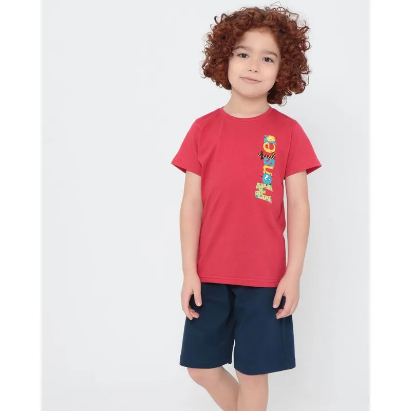 Pijama Infantil Monstrinhos Vermelho 6