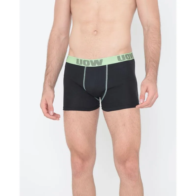 Cueca Boxer Elástico Neon Preta GG