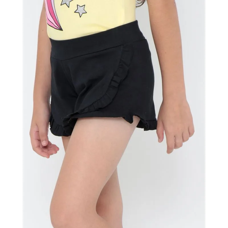 Short Infantil com Babadinho Preto 4
