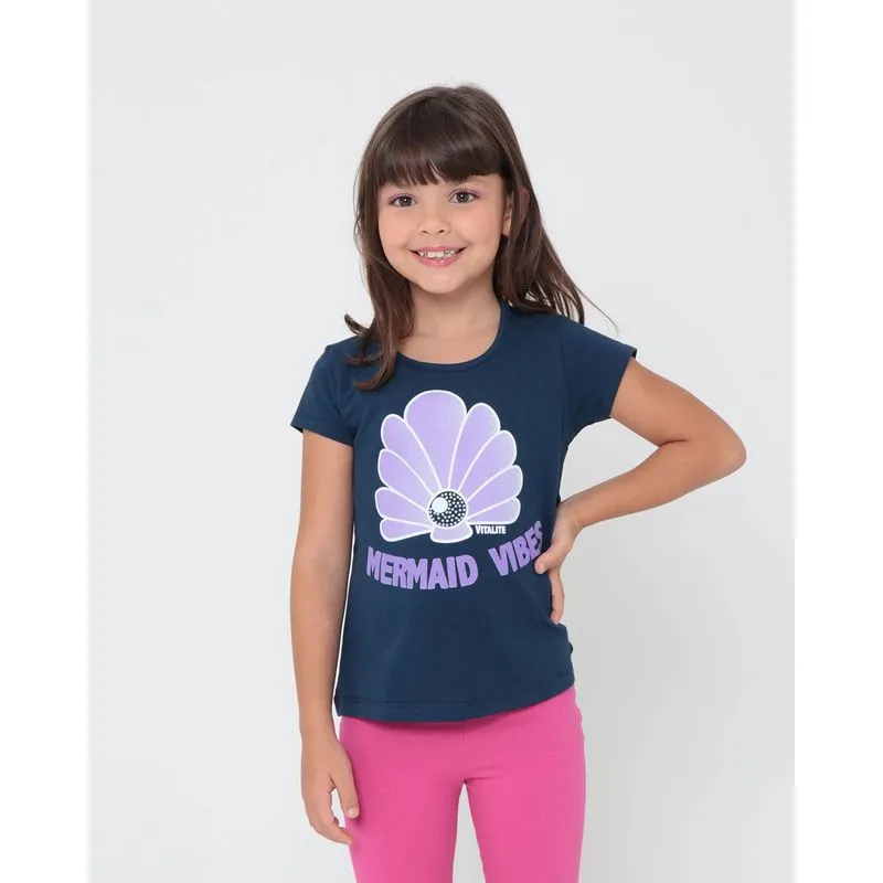 Blusa Infantil Estampa Azul Marinho 10