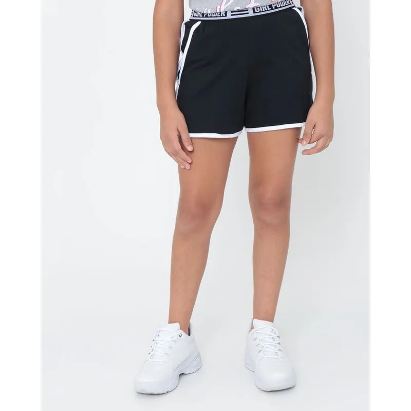 Short Juvenil Elástico Boxer Preto 14
