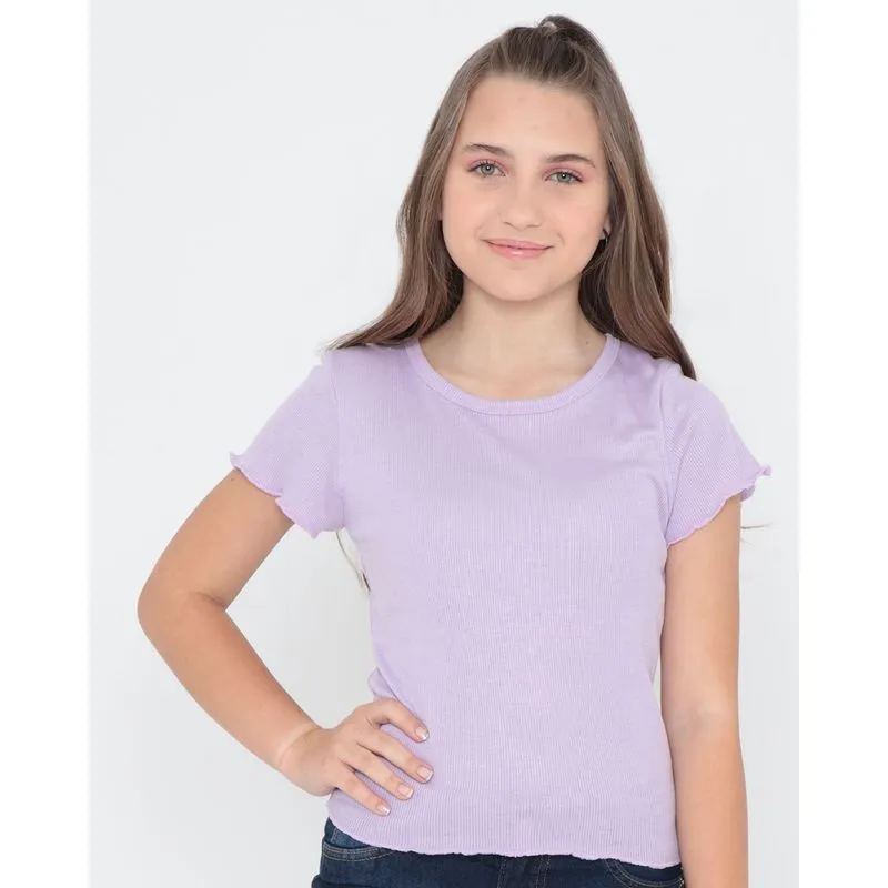 Blusa Juvenil Básica Lilás 10