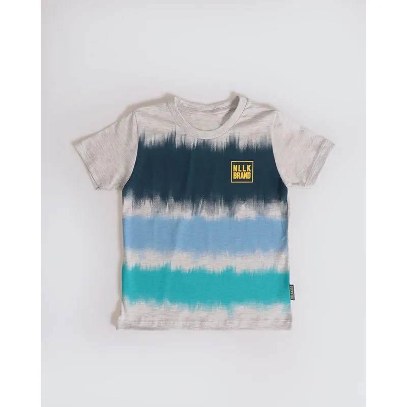 Camiseta Bebê Multicor Estampada Mescla Cinza 3