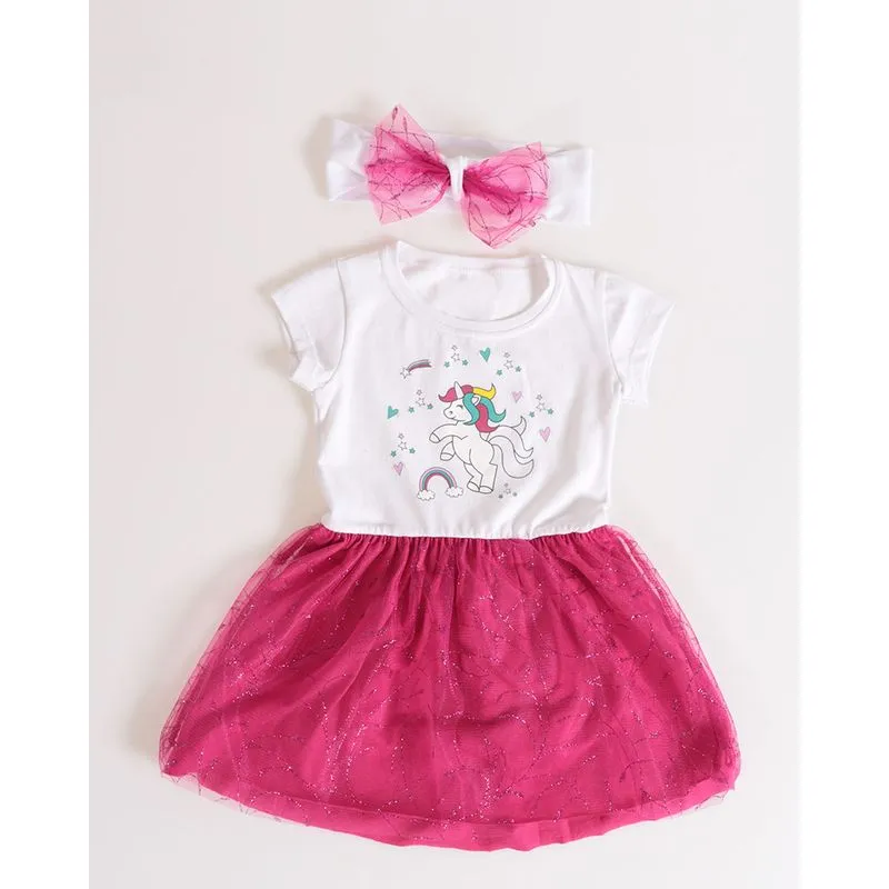 Vestido Bebê Tule Evasê Branco P