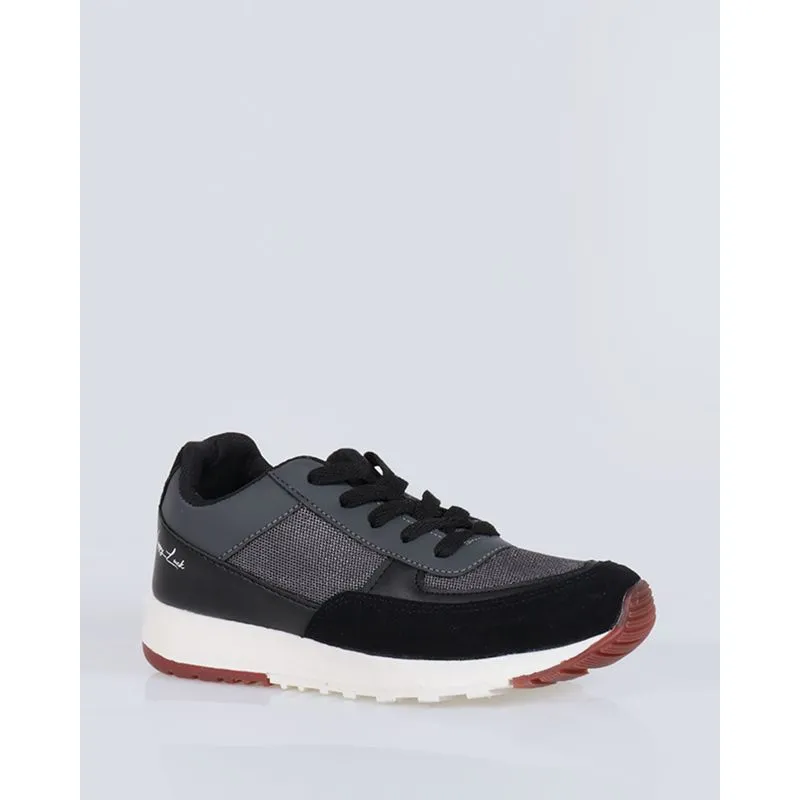 Tênis Infantil Casual Recortes Preto 30