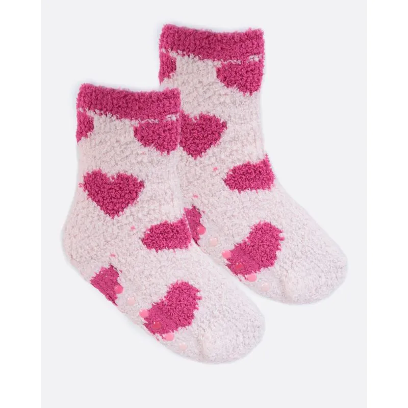 Meia Infantil Chenille Rosa 27 A 29