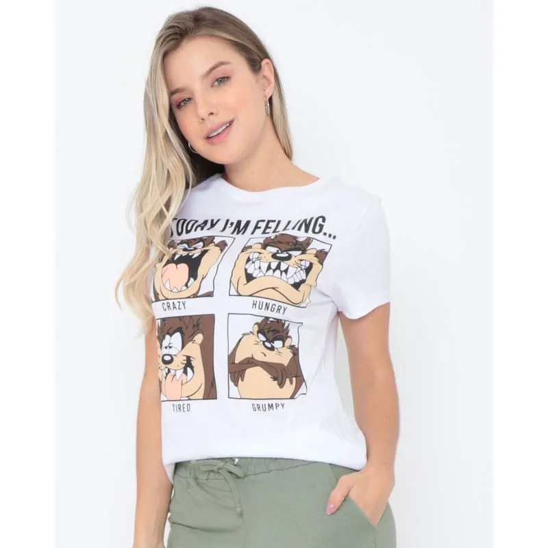 Blusa Taz Looney Tunes Branca M