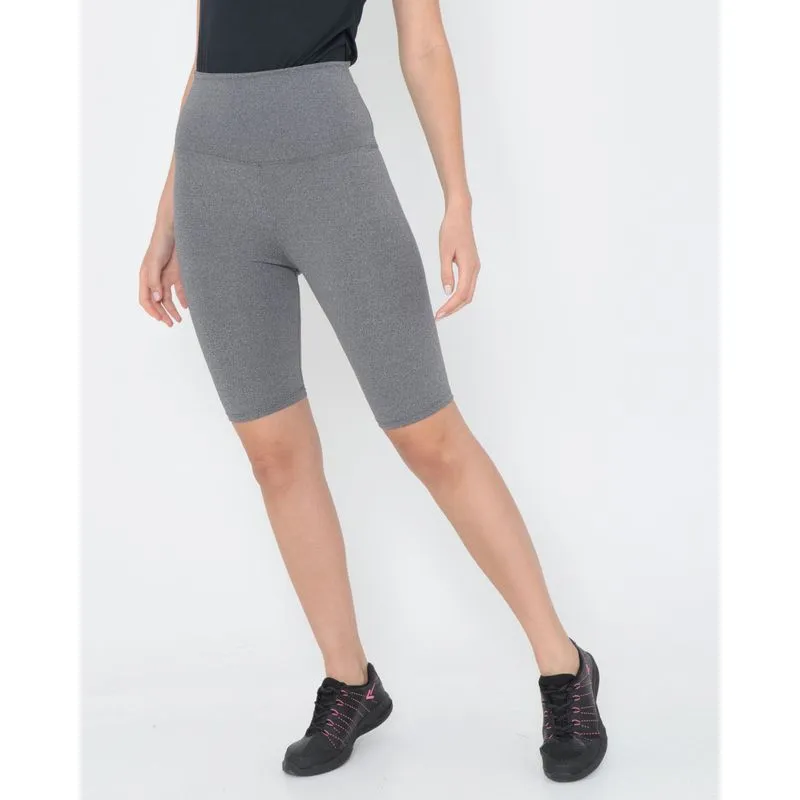 Bermuda Fitness Ciclista Básica Mescla Cinza M