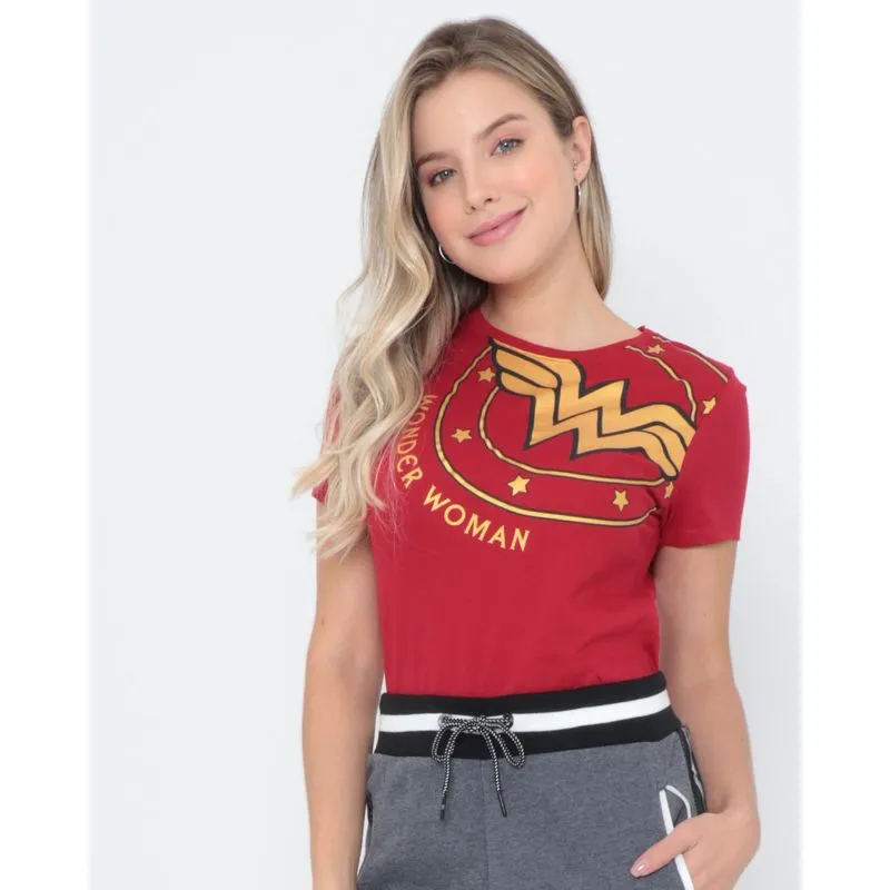 Camiseta Mulher Maravilha Liga da Justiça Vermelha M