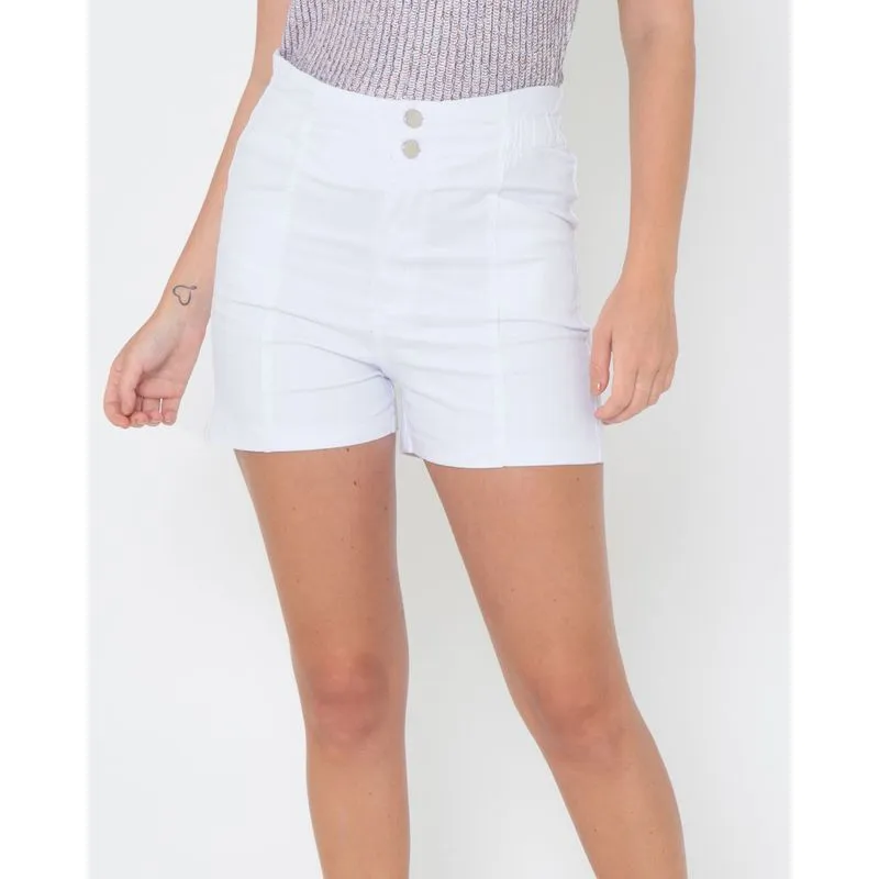 Short Sarja Feminino Clochard Branco 46