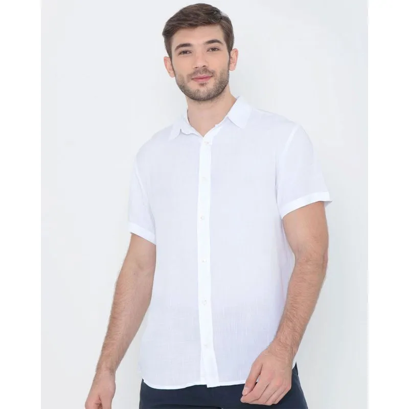 Camisa Masculina Manga Curta Branca M
