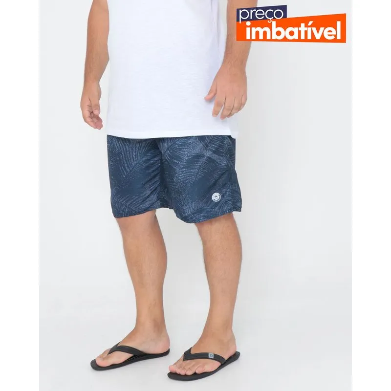 Bermuda Plus Size Estampa Floral Marinho G2